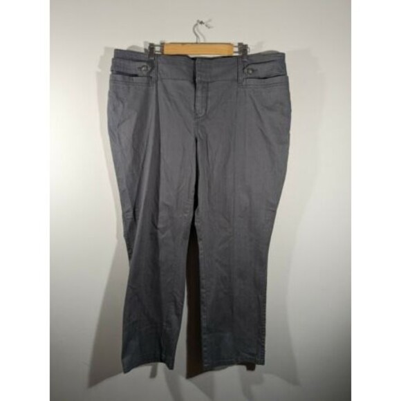 NEW Lane Bryant Grey Straight Leg Pants Women's Plus Size 26 - Picture 1 of 7